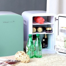 무소음 화장품 냉장고 15L 초미니 사무실 냉장고 차량용 온장고, 민트