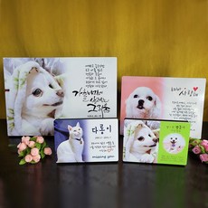 이너눅스 반려동물 가족 추모 액자 금속위패 현판, 사랑C, 컬러, S(12.6cmX8.7cm), 1개
