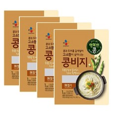 (냉장)CJ제일제당 행복한콩 콩비지320gx4개, 1세트