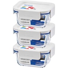 락앤락 더 클리어 밀폐용기 직사각 화이트, 3개, 160ml 3개, 160ml 1P