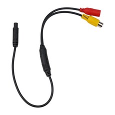 범용 카메라 신호 하네스 차량 RCA CVBS 수-4 핀 암 변환 케이블 백미러 DVR 50cm DC 12V 와이어 1x