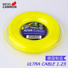 테니스스트링 Weiss Cannon Ultra Cable1.23사각 폴리에스테르 테니스라켓줄 경선 한개, T02-ULTRA CABLE1.23형광황 대판