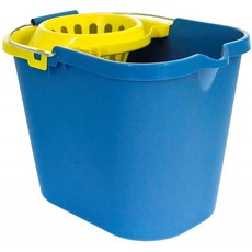 Wham Flash Blue 16L 내구성이 뛰어난 플라스틱 걸레 버킷(분리 가능한 스트레이너 포함), 1