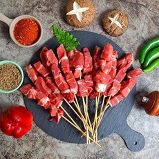 양꼬치 1kg 에어프라이어 바베큐 손님초대 캠핑 안주 호주산 양꼬치, 에어프라이어용, 1개