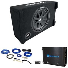 KICKER 48CDF124 Comp12 12 300w 다운 파이어링카 서브우퍼+모노앰프+앰프 키트