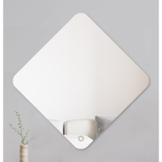 3색 사각라운드 터치 LED 조명거울 욕실거울 세면대 화장대 벽 인테리어 룸바스, 세로형, 02.LED 3색