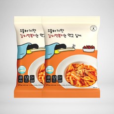 국물 밀떡 김치 떡볶이 떡뽁이, 570g, 2팩