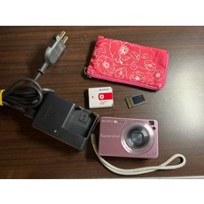 소니 사이버샷 DSCW120 7.2MP 디지털 카메라 핑크 충전기 SD 카드