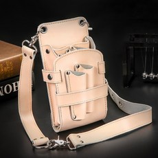 가위집 바버샵 가죽 가위 백 헤어 스타일리스트 힙색 크로스 허리 헤어-540955, 단일옵션, 옵션02
