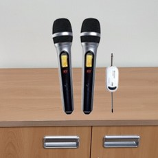 2채널 금영 무선마이크 2대 노래방 강의실 체육관 KMC-P200, 백색, KMC-P200/101