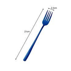 스테스 긴 손잡이 포크 청소하기 주방용품 식기 메인, 1개, 1.blue