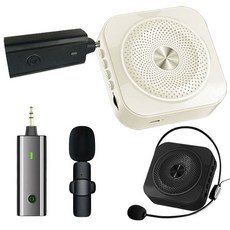 주닉스 강의용 무선스피커 + 유무선 마이크 풀패키지 행사용 가이드용 미니 앰프 스피커 2color, 블랙SET