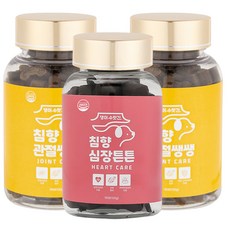 강아지 눈 관절 심장 피부영양제 아토피 피부병 슬개골탈구 백내장 눈물자국 댕이수랏간 침향 눈물뚝 피부&피모 심장튼튼 관절쌩쌩 100g, 1개, 관절쌩쌩 2개+심장튼튼