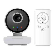 화상회의시스템 교육 온라인 화상 회의 디지털 카메라용 AI USB 웹캠 1080P 4X 줌, black