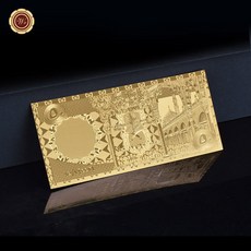 윙윙쇼핑 24K GOLD 골드 기념 금 GP GF 프레이 황금 지폐 선물 영국 미국 파운드 화폐 돈 취미 여행 수입 투자 인기 수집 수장 해외 행운 귀중품, 사우디아라비아