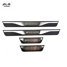 shruikong 4개입/로트 ABS 스테인레스 도어 실 페달 스커프 플레이트 에 적합한 2021 2022 Ford BRONCO 자동차 액세서리, 마쓰다