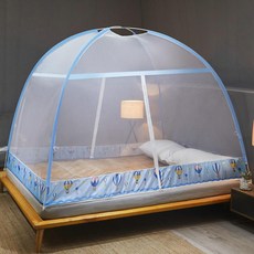 MBH 모기장텐트 미세방충망 모기장, 1.8M 침대, 뜨거운 공기 풍선 푸른 모기 방지 천