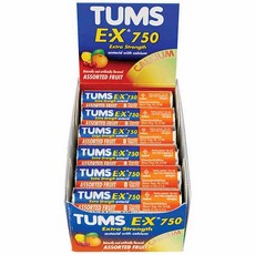텀스 Tums Extra Strength 750 제산제 모듬 과일 12 개입, 모듬과일맛 12개입