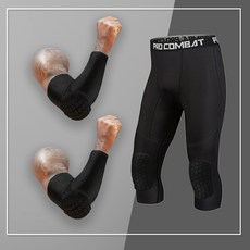 농구공 스키니핏 칠부바지 무릎 보호대 일체 장비 남자 벌집 충돌방지 있음 타이츠 전업 트레이닝 레깅스바지
