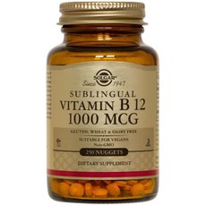솔가 비타민 B12 1000mcg 너겟 비건, 250정, 1개
