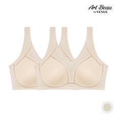 (백화점 상품) 1+1 크레오라 프레쉬 노와이어 브라 A~C컵 (SSET762) 3983429, 80B, 브라운+브라운