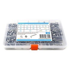 iExcell 450 Pcs 스테인레스 스틸 304 M4 x 4 5 6 8 10 12 14 16 20 25 30mm 육각 소켓 버튼 헤, 단색_One Size, 단색_One Size, 단색
