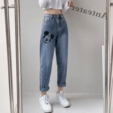 [Anteater]여성 귀여운 미키 청바지 패션 데님 팬츠 캐주얼 ru818EM3
