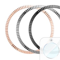 더조은셀러 갤럭시 워치3 워치4클래식 호환 메탈 베젤링 보호링 웨이브링, 블랙