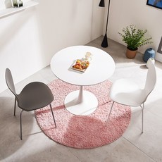 서광퍼니처 노아 원형 티테이블 카페의자 2인 세트 hg, 노아2인테이블체어세트_핑크