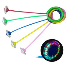 [조한스토어] LED 램프 발목 줄넘기 유산소 운동 발줄넘기 실내 실외, 색상 랜덤발송