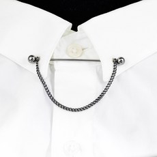 칼라 바늘 둥근 공 한 단어 금속 체인 드리 워진 남자의 브로치 프랑스어 셔츠 목 코너 버클 고품질의 구리 선물