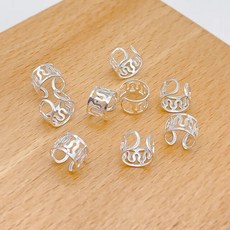 10 개/몫 6x9 미리메터 금 은 Beads 조절 Hair Braids 브레이드 링 커프 클립 관 보석 스타일링 Tool, [02] Style1 Silver, 02 Style1 Silver