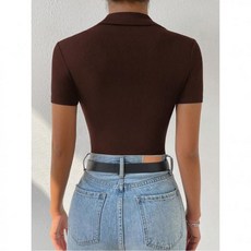 폴로 칼라 골지 니트 바디수트770453 홍콩