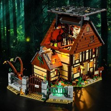 Vaodest 레고 디즈니 21341 Hocus Pocus용 LED 조명: 샌더슨 시스터스 코티지 세트 모델 21341과 호환되는 디자인 및 구성(LED 조명만 포함 빌딩