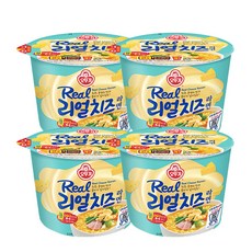 오뚜기 리얼치즈라면 용기 120g, 4개