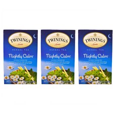 Twinings Herbal Tea Nightly Calm 트위닝스 허브티 나이틀리 캄 20개입 1.02oz(29g) 3팩, 1개, 1ml