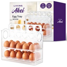 Arkay Living 3 層 30 雞蛋收納盒, 透明