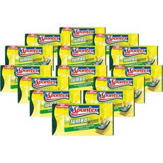  스폰텍스 19311064 점보 그리스 방지 청소 주방 설거지용 스폰지 수세미 14매 