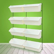 테라스 꾸미기 공중 정원 수직 화분 벽걸이 행잉 플랜트, 하얀_큰