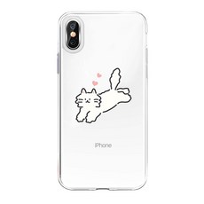 갤럭시 퀀텀2 (A826) 달려냥냥 투명 젤리 케이스 VG