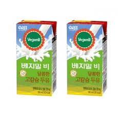 베지밀 비 달콤한 고칼슘 두유, 190ml, 32개