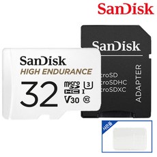 샌디스크 마이크로 SD카드 QQNR 32GB 블랙박스 외장 메모리 + 케이스, 1개