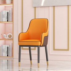 팀메이커 인테리어 의자 카페 디자인 안락 고급형 다이닝체어, 1개, orange coffee