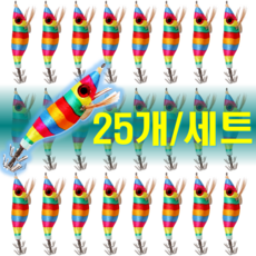 예피싱 25개입 왕눈이 에기 세트 쭈꾸미 갑오징어 문어채비 야광애기, YF15