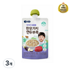 베베쿡 한우 가지 연두부죽 실온이유식 후기 100g, 6개, 한우 + 가지 + 연두부 혼합맛