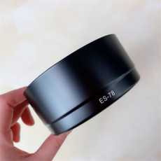 Canon EF 50mm f / 1.2L USM / 50 mm f1.2L USM 렌즈 ES78 용 ES-78 교체 렌즈 후드, 검은색, 1개
