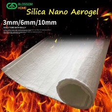 실리카 나노 에어로겔 펠트 복합 절연 재료 보일러 파이프 단열 내화성 방수 방습 보드, [02] Thickness 6mm, [02] W 10cm x L 15cm, 1개