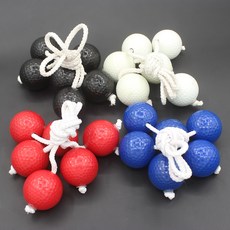 8 PCS 래더 토스 볼 PE 골프 볼 볼라스 하드 훈련 볼 아웃도어 게임 볼 세트골프 볼 세트, 04 3pcs Red 3pcs Blue