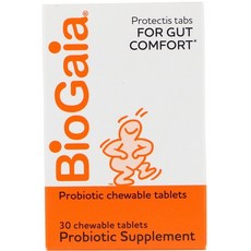 BioGaia 프로바이오틱(유산균) 보조제 레몬 향 30 츄어블정, 이미지참조, 1개