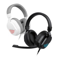 이메이크 GH10 게이밍 레인보우 LED 헤드셋, 블랙